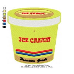 IceCream Embroidery Design 02